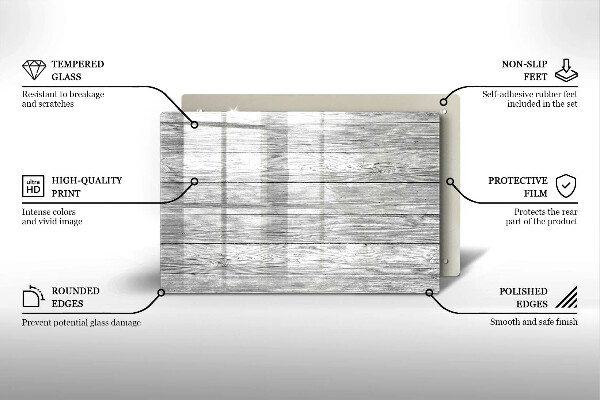 Induction hob protector Wood old boards