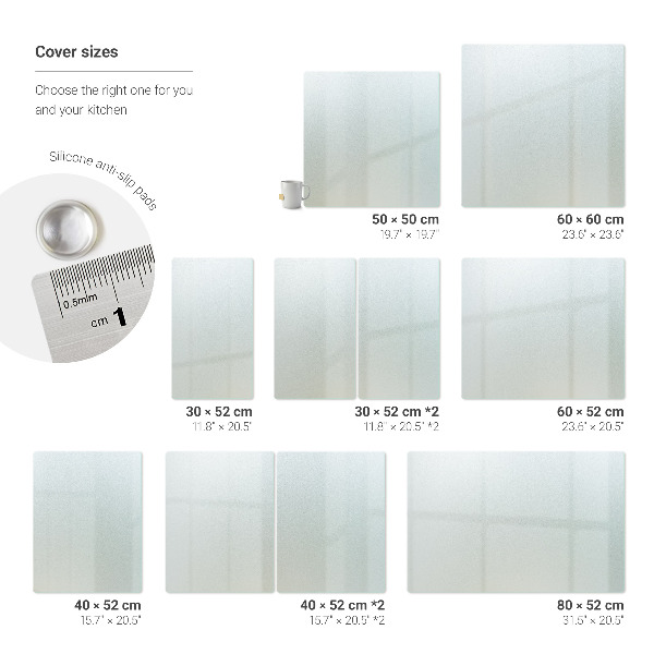 Worktop protector in size 11.8×20.5 inches