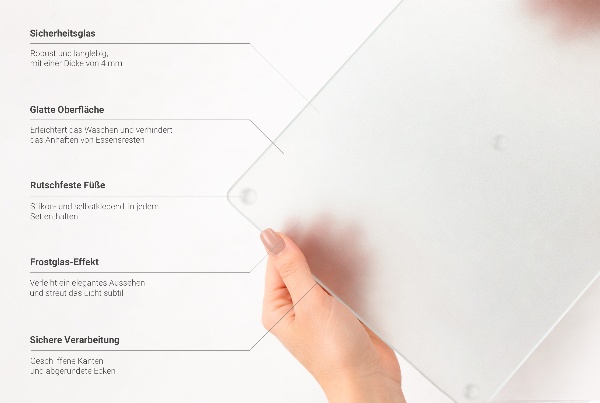 Glass worktop protector measuring 15.7×20.5 inches