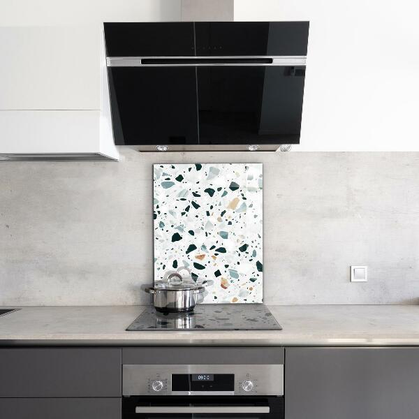 Kitchen splashback Gray quartz terrazzo texture