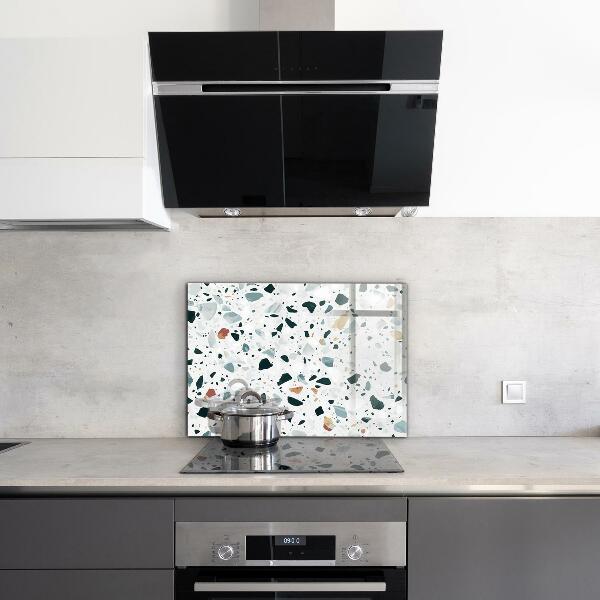 Kitchen splashback Gray quartz terrazzo texture