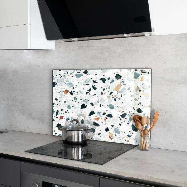 Kitchen splashback Gray quartz terrazzo texture