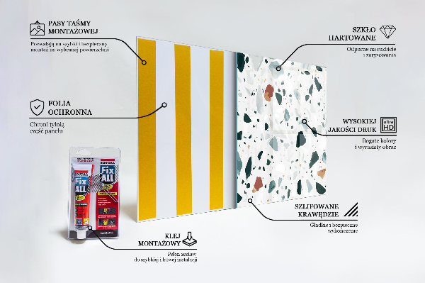 Kitchen splashback Gray quartz terrazzo texture