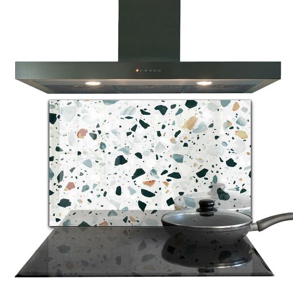 Kitchen splashback Gray quartz terrazzo texture