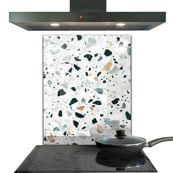 Kitchen splashback Gray quartz terrazzo texture