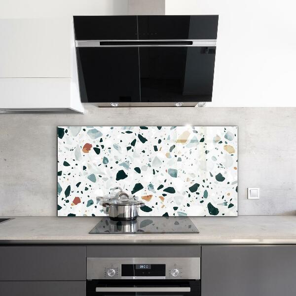 Kitchen splashback Gray quartz terrazzo texture