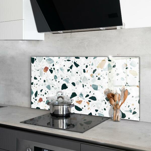 Kitchen splashback Gray quartz terrazzo texture