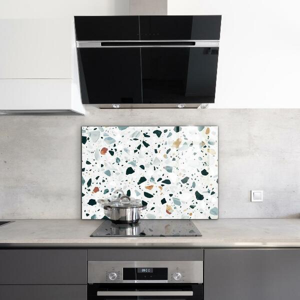 Kitchen splashback Gray quartz terrazzo texture