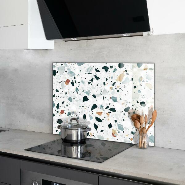 Kitchen splashback Gray quartz terrazzo texture