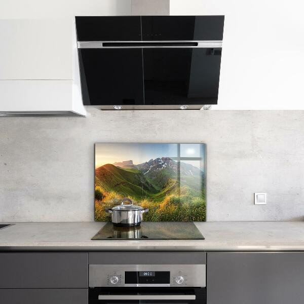 Kitchen splashback Mountain glade sunrise