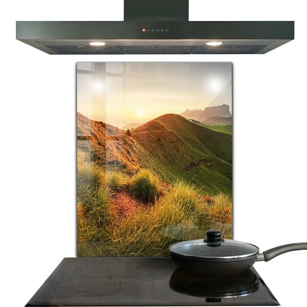 Kitchen splashback Mountain glade sunrise