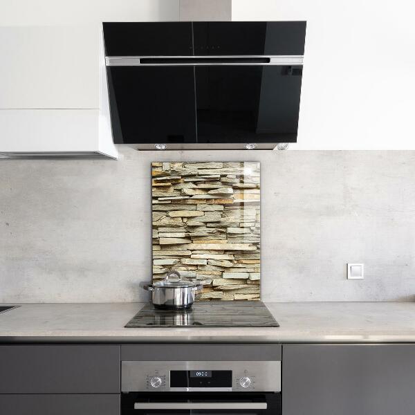 Glass splashback Natural bricks