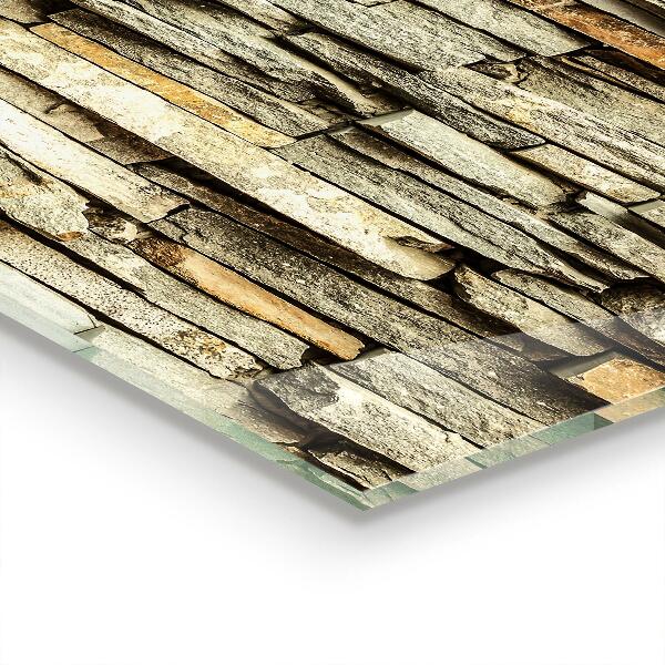 Glass splashback Natural bricks