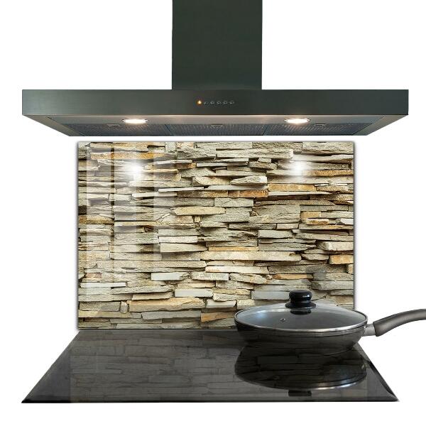 Glass splashback Natural bricks