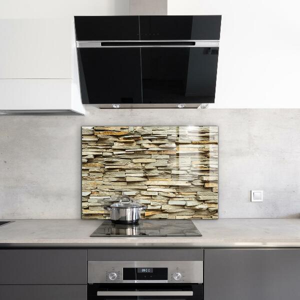 Glass splashback Natural bricks