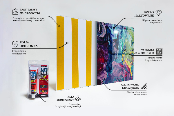 Kitchen splashback Colorful abstraction