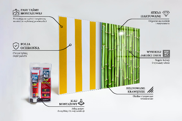 Kitchen splashback Asian bamboo