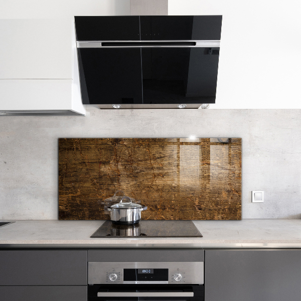 Oven splashback Dark oak wood
