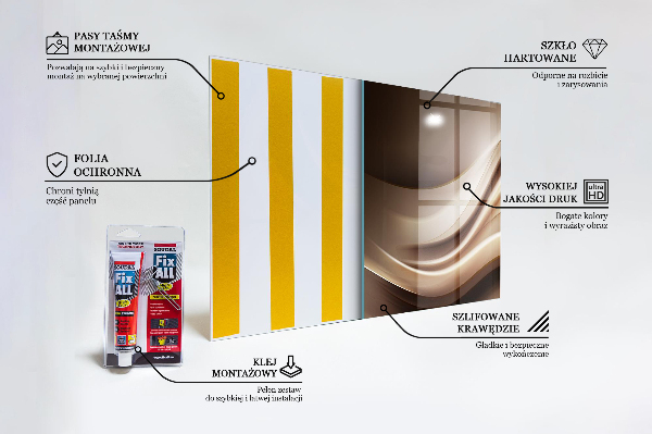 Kitchen splashback Energy wave abstraction