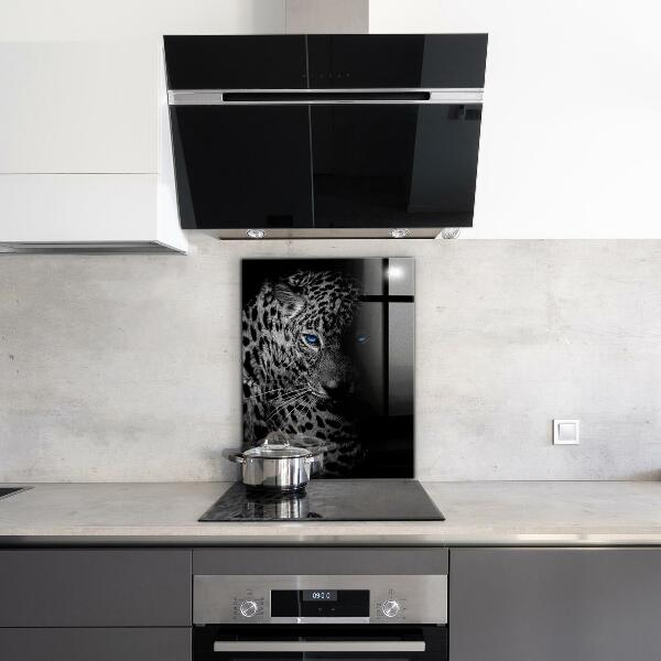 Cooker splashback Dark panther wild cat
