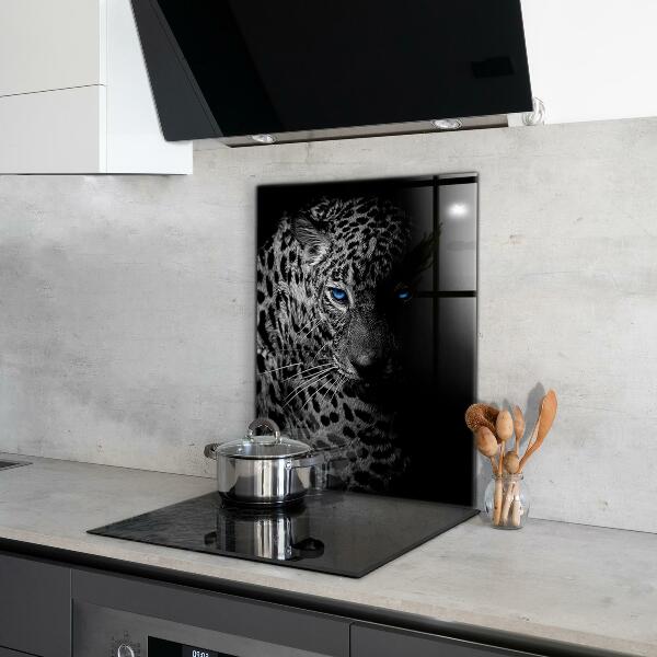 Cooker splashback Dark panther wild cat