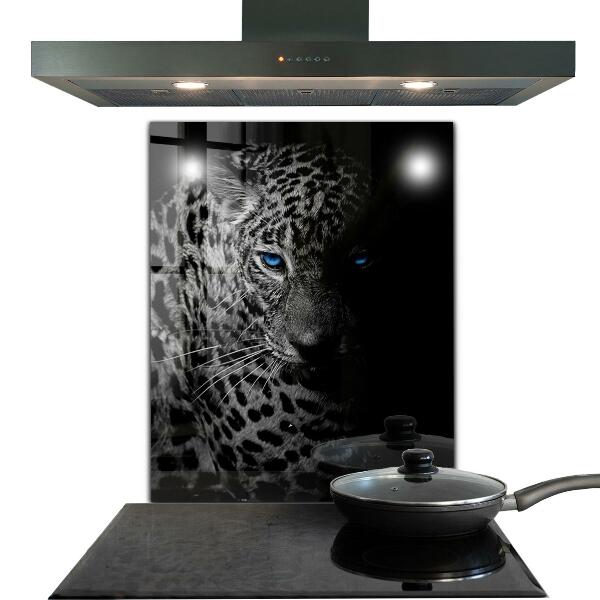 Cooker splashback Dark panther wild cat