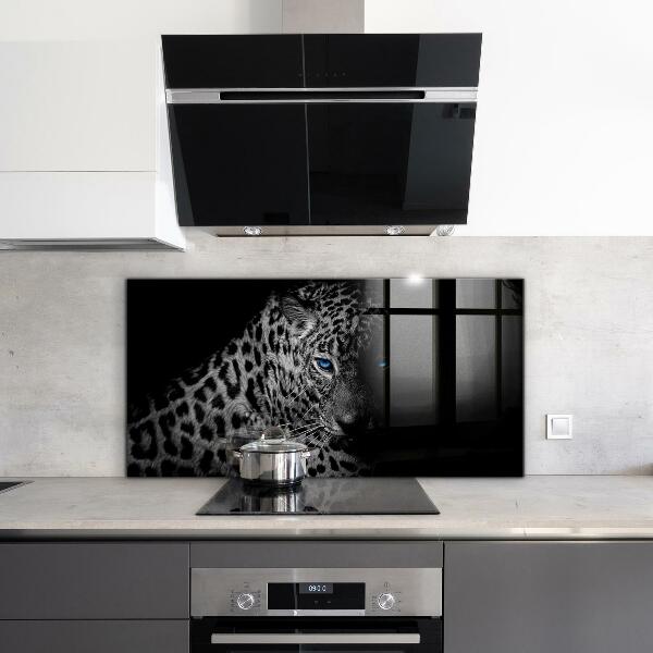 Cooker splashback Dark panther wild cat