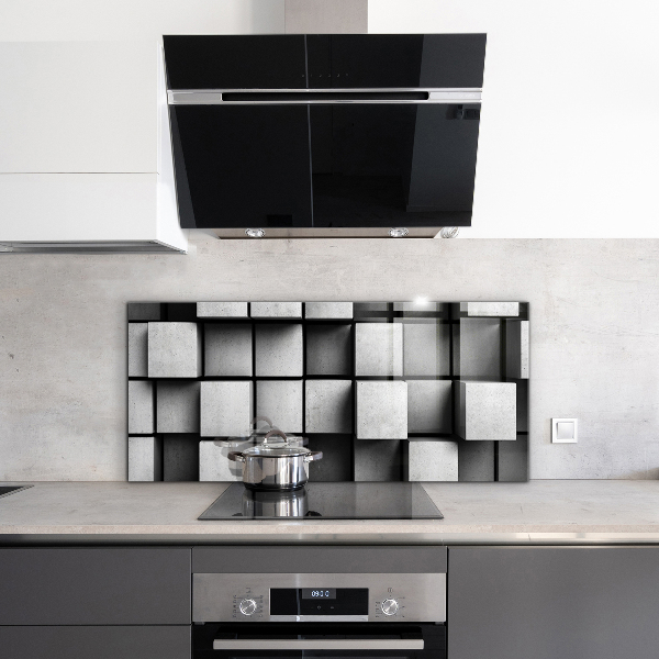 Cooker splashback Cubes geometric pattern