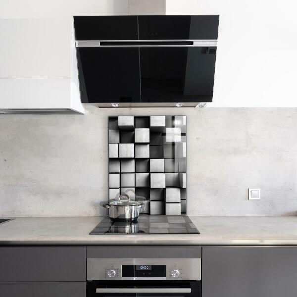 Cooker splashback Cubes geometric pattern