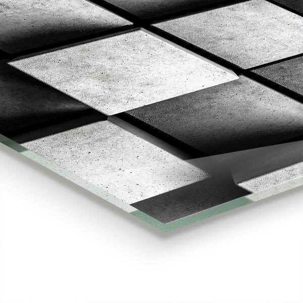 Cooker splashback Cubes geometric pattern