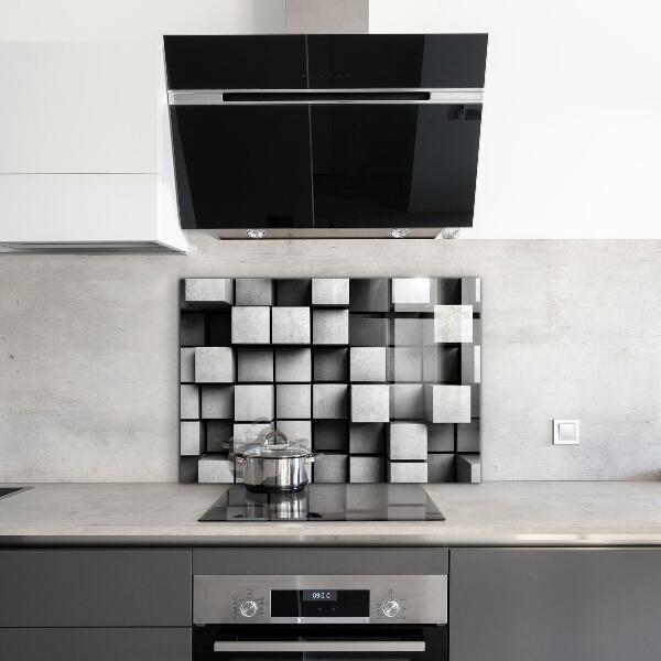 Cooker splashback Cubes geometric pattern