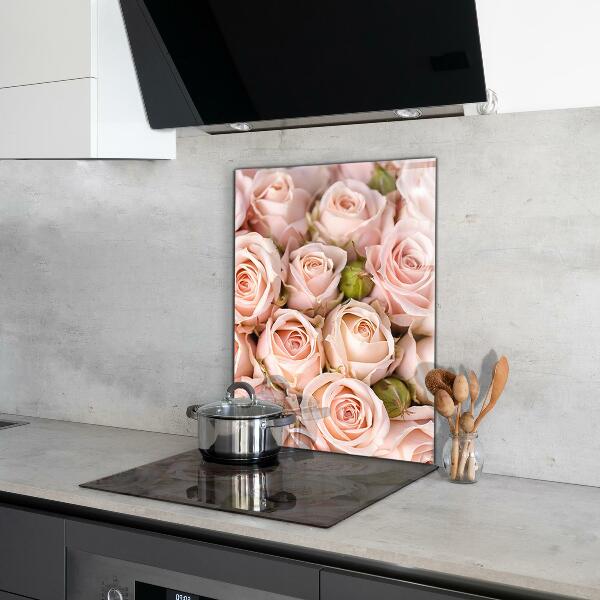 Kitchen splashback Bouquet of delicate roses
