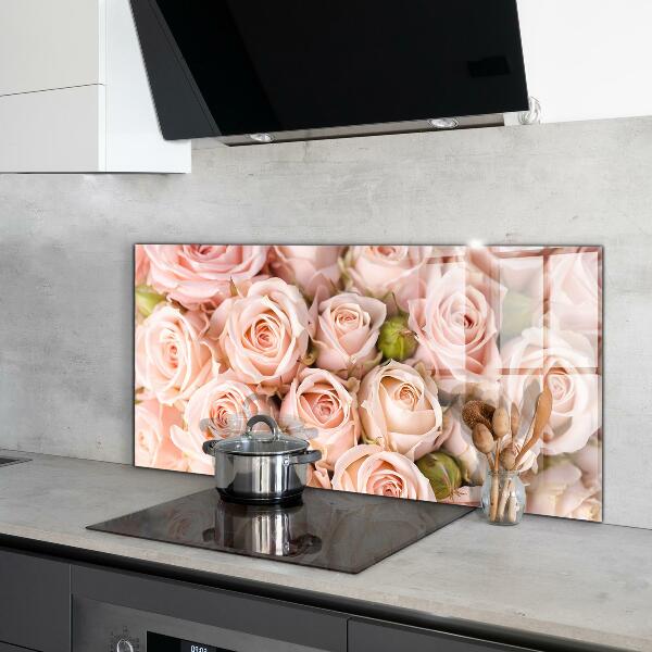Kitchen splashback Bouquet of delicate roses
