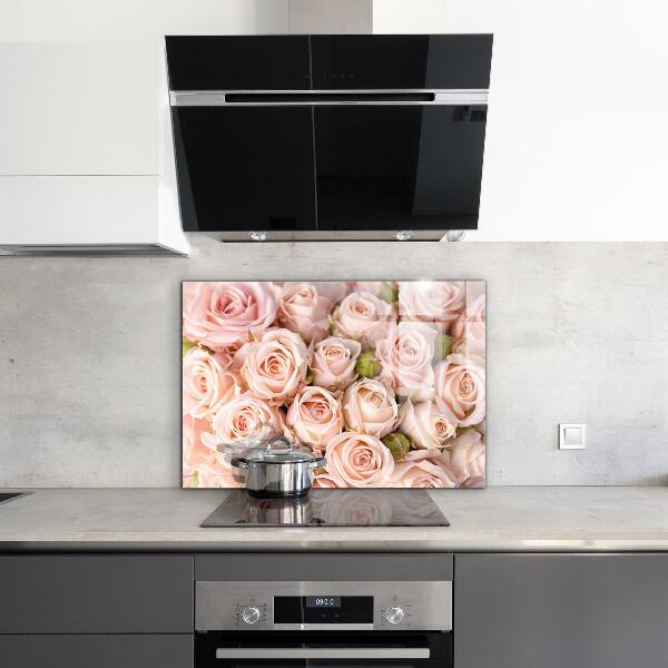Kitchen splashback Bouquet of delicate roses