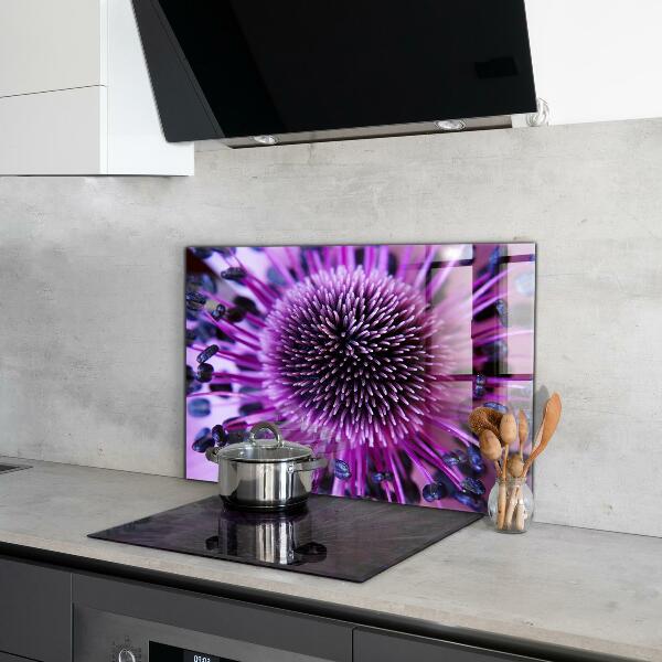 Kitchen splashback Purple flower