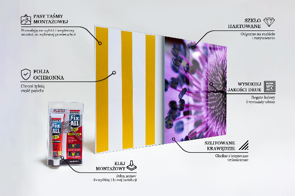 Kitchen splashback Purple flower