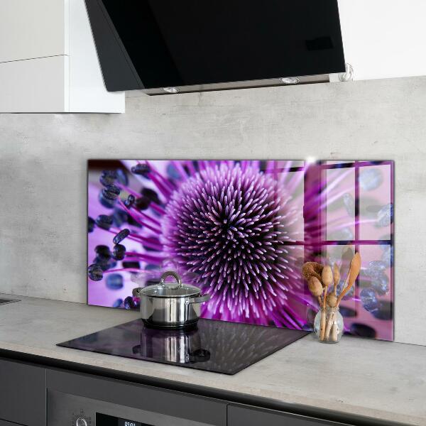 Kitchen splashback Purple flower