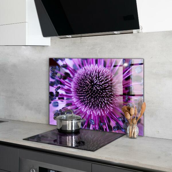 Kitchen splashback Purple flower
