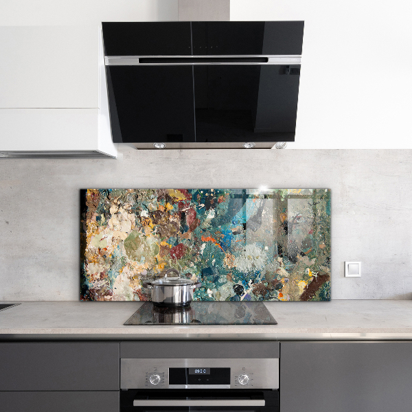 Glass splashback Oil paint texture