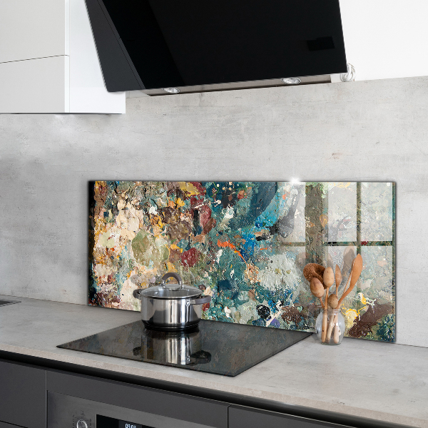 Glass splashback Oil paint texture