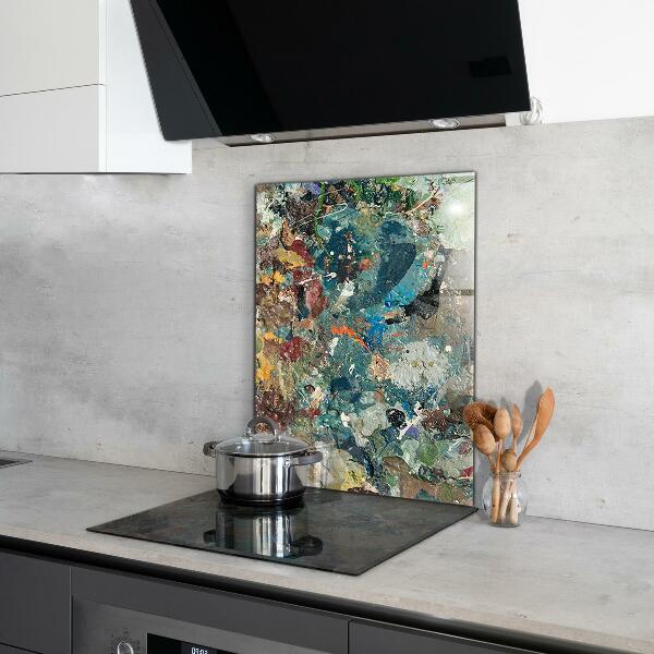 Glass splashback Oil paint texture