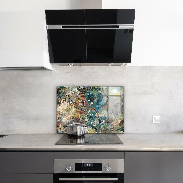 Glass splashback Oil paint texture
