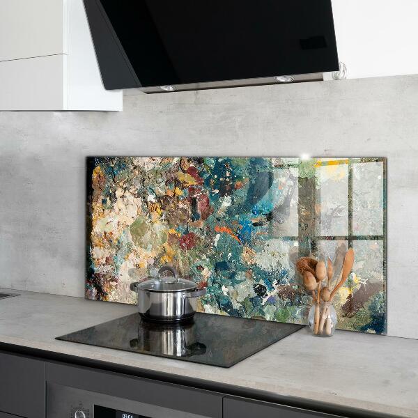 Glass splashback Oil paint texture