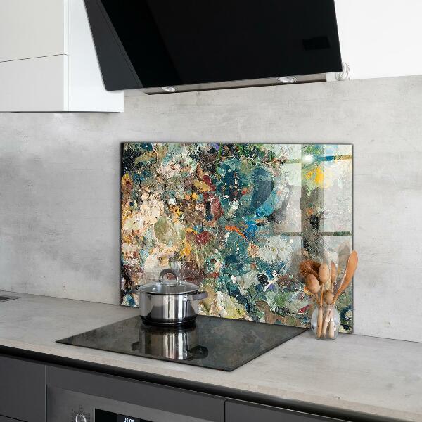 Glass splashback Oil paint texture