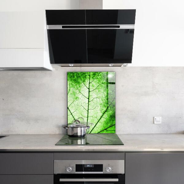 Kitchen splashback Green leaf texture