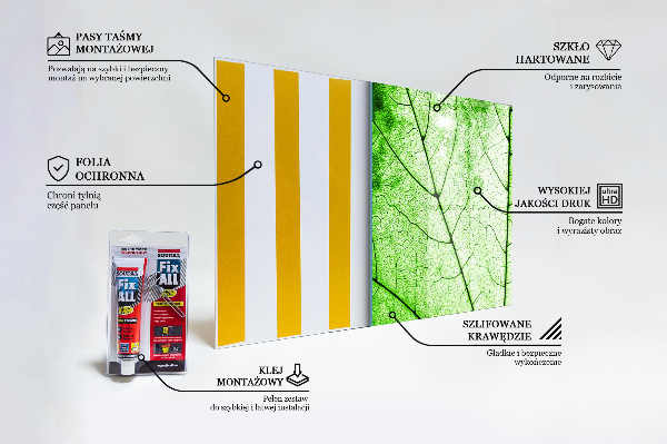 Kitchen splashback Green leaf texture