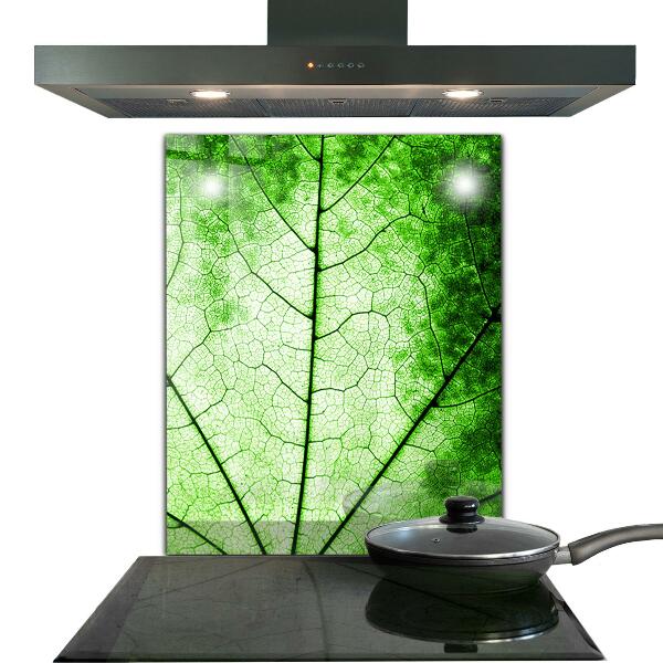 Kitchen splashback Green leaf texture