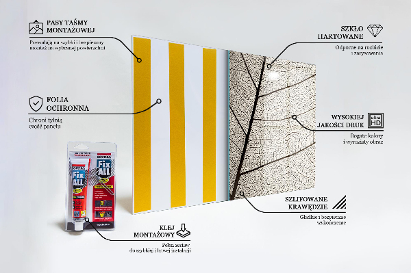 Kitchen splashback Sepia leaf texture