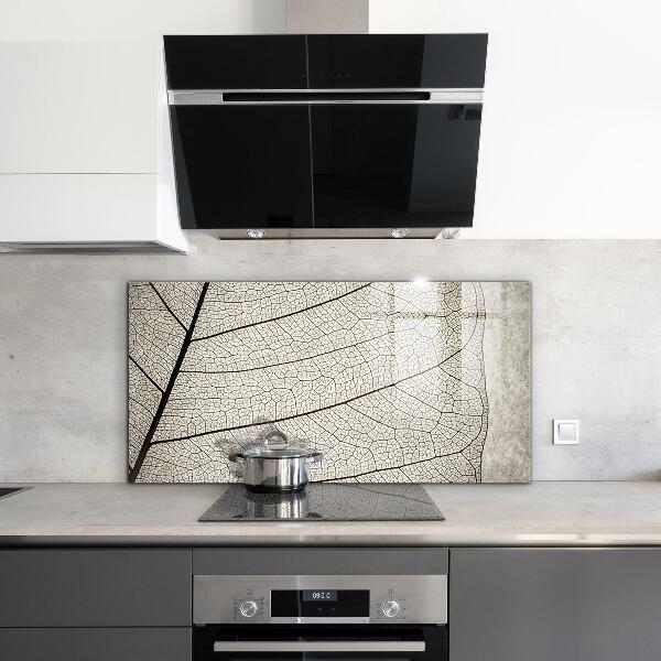 Kitchen splashback Sepia leaf texture