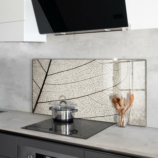 Kitchen splashback Sepia leaf texture